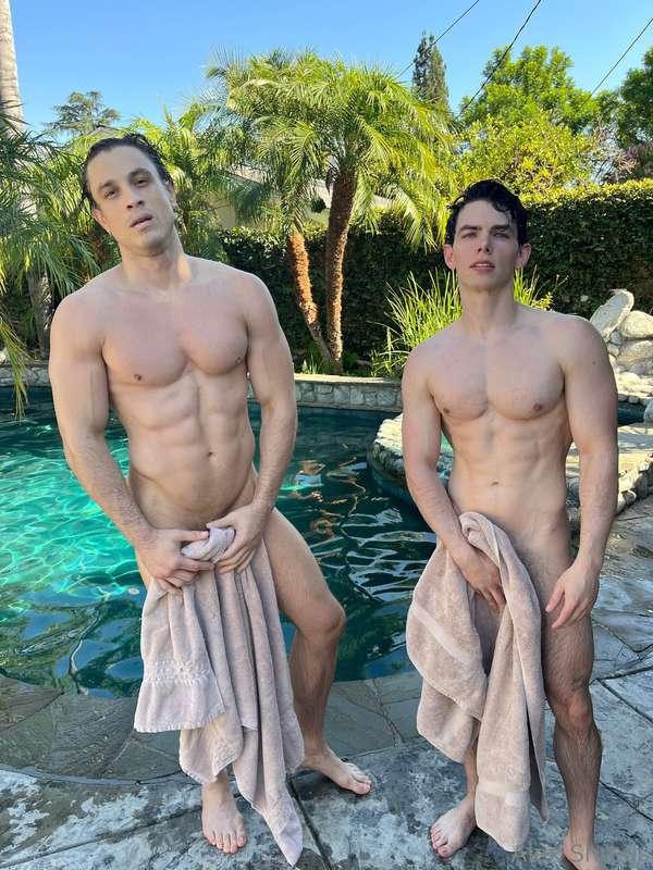 My bro and I were hot from training so much and we ended up ..