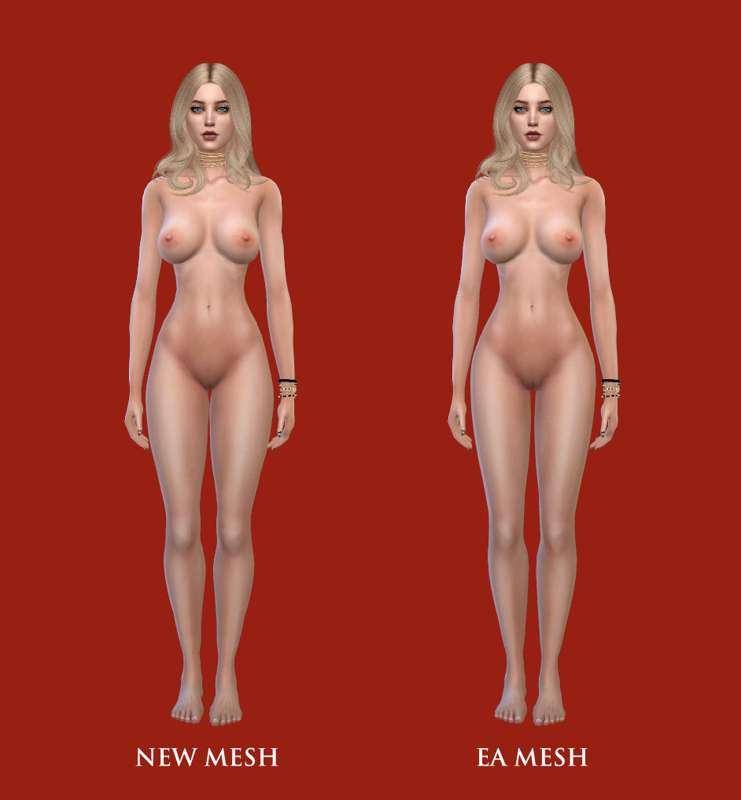 WIP - New Standard Bottom Mesh for Females (Game View)