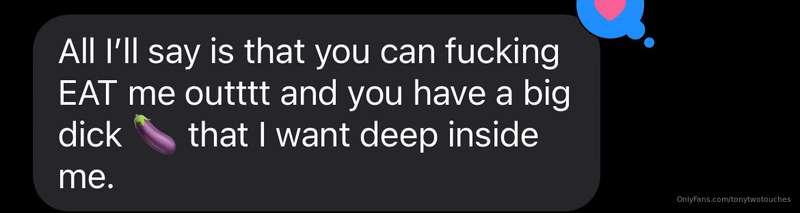 Messages I love receiving 😏