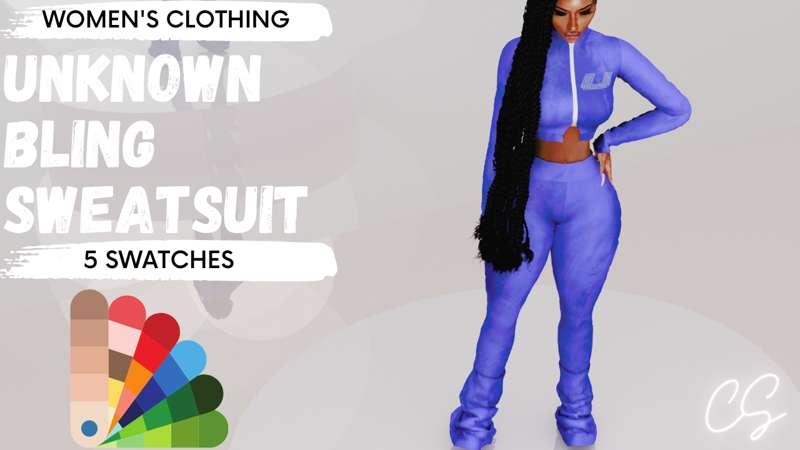 "Unknown" Bling Sweatsuit 💙