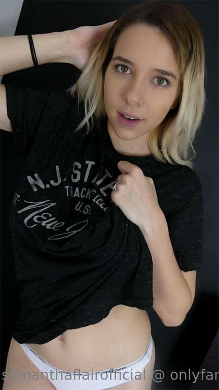 T-shirt & white panties