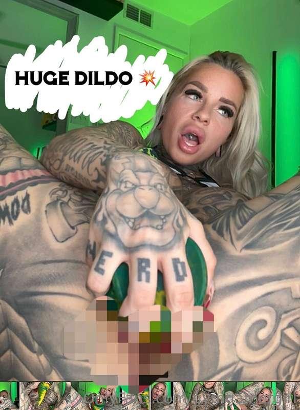 ***🔥💧Oily dirty talk and play with my huge dildo 👀💦 I press ..