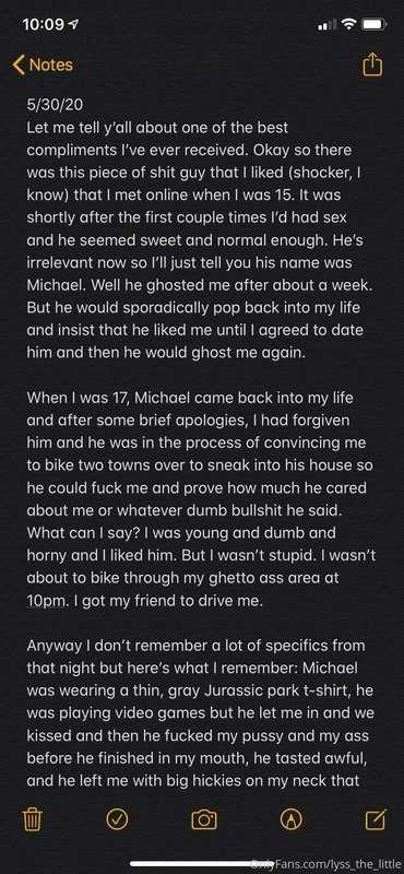 Another overly long story as I am feeling introspective toda..