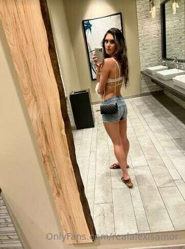 casually walking around in a sexy top...