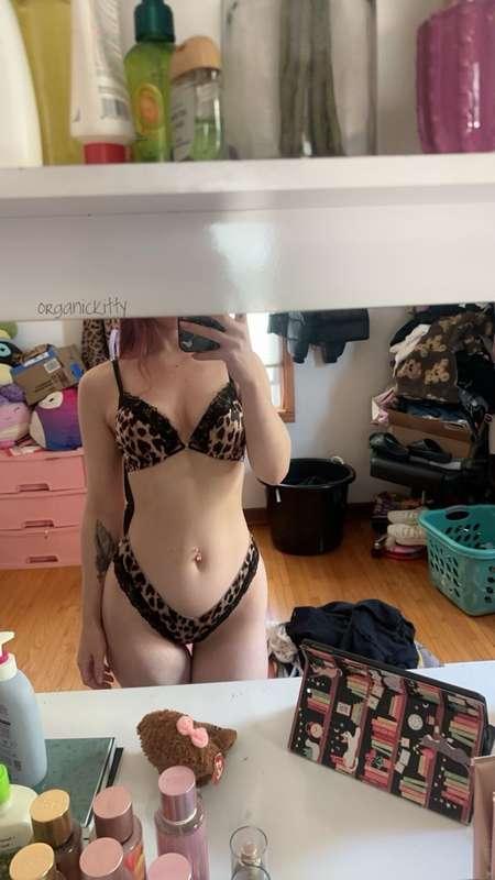 Do you like my new lingerie? 🐆 more posted on @organickitty 