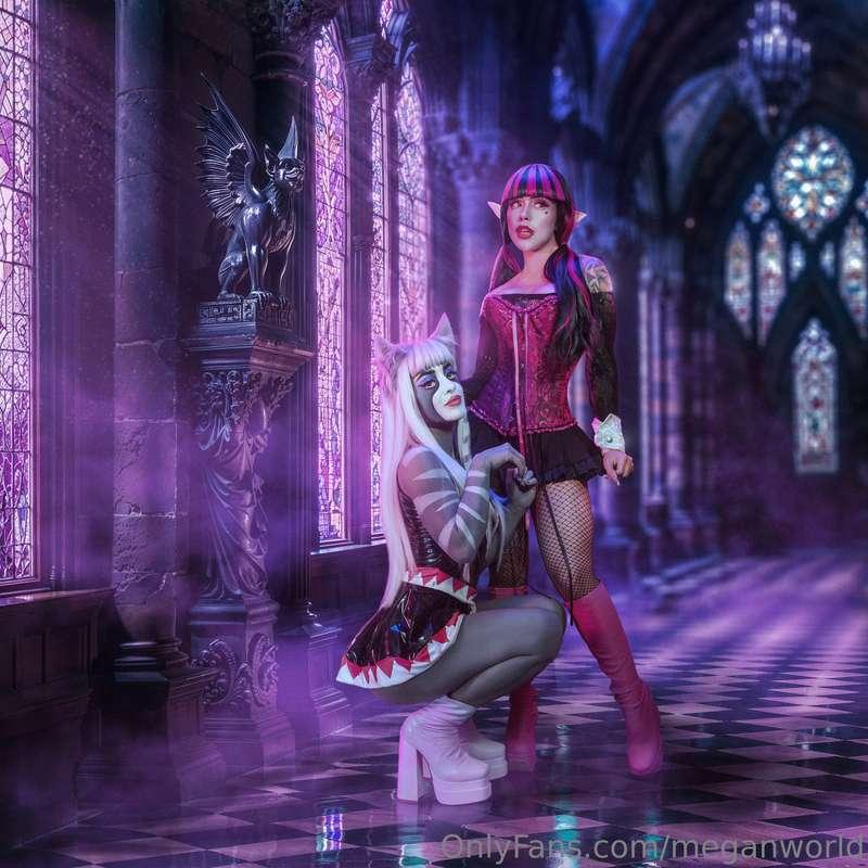🐈‍⬛Meowlody siendo traviesa con Draculaura en los pasillos d..