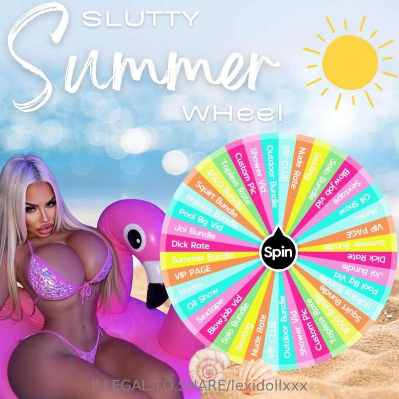 ☀️ SLUTTY SUMMER WHEEL ☀️Summers hot but i can make you hott..
