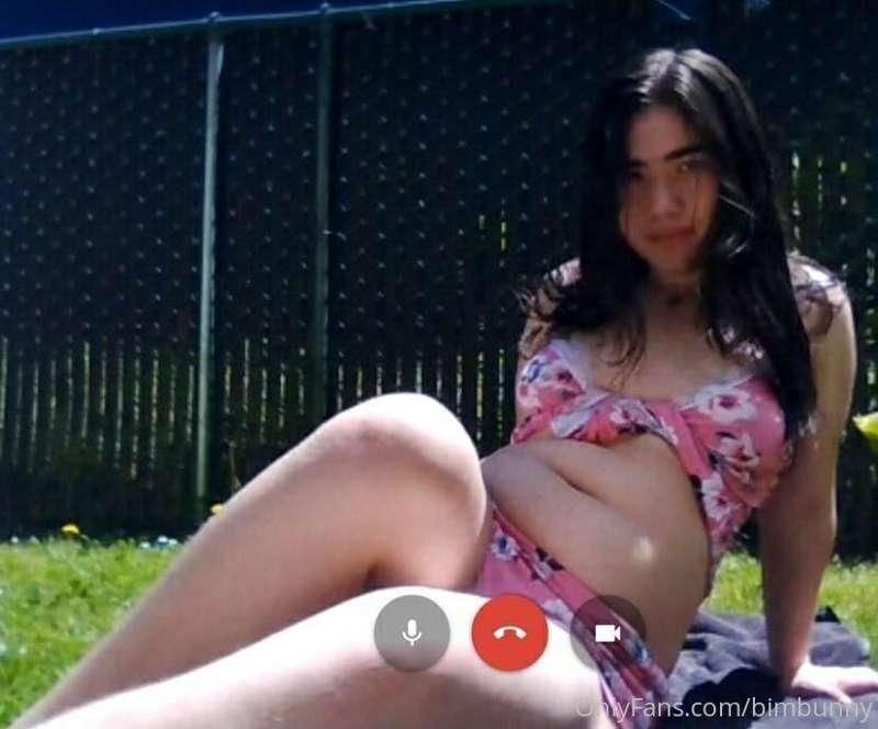 POV: You're on a video call lunch date with a chubby bunny w..