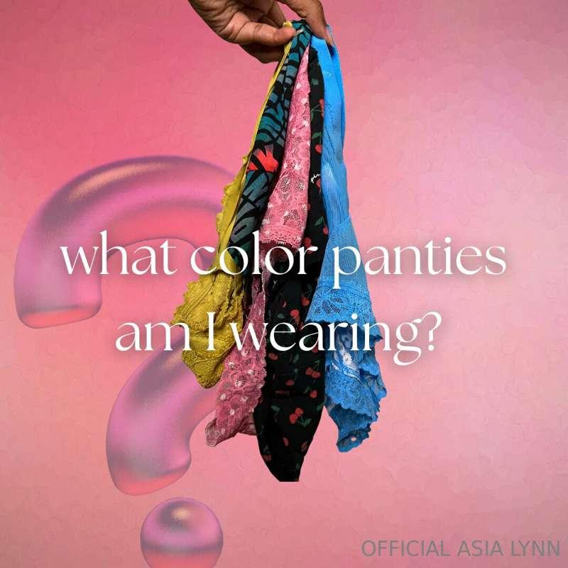 what color panties am I wearing today? 😜

tip $5 and guess c..