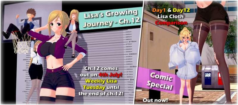 The Return of Lisa's Growing Journey - Cloth Comparison