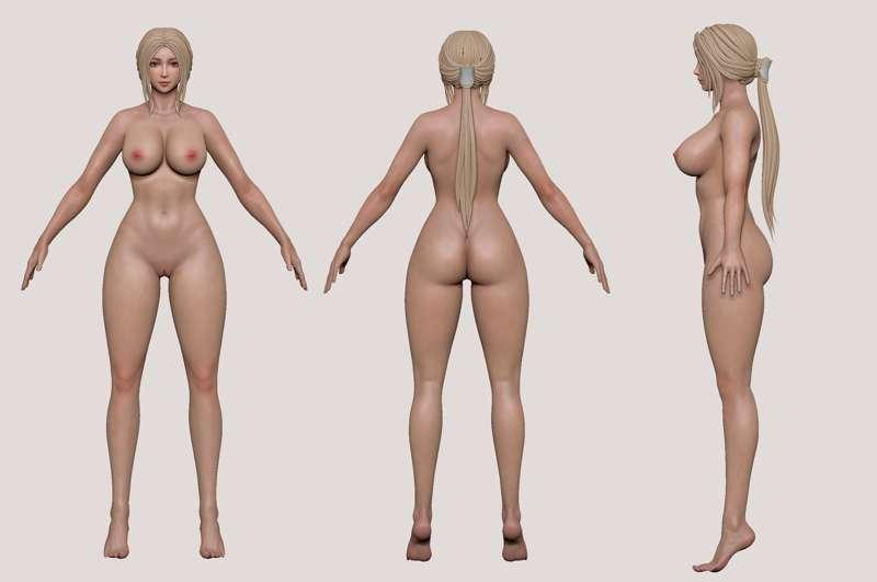 High Priestess WIP 01 - First pass scuplting in Zbrush