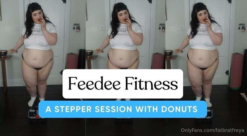 Feedee Fitness: A Stepper Session with Donuts   Alright, lis..