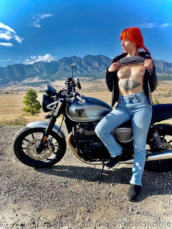 Perfect day for a ride. I love the way the autumn air feels ..