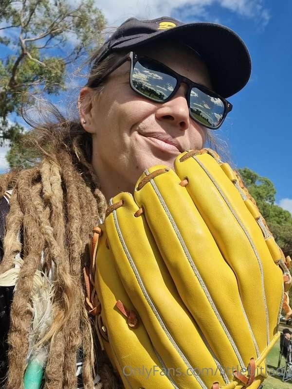 BASE BALL IS BACK!!!! 
Loving my new custom glove, a gift fr..