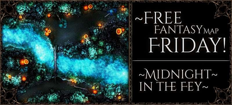 {Free Fantasy Map Friday: Midnight in the Fey} 62x47