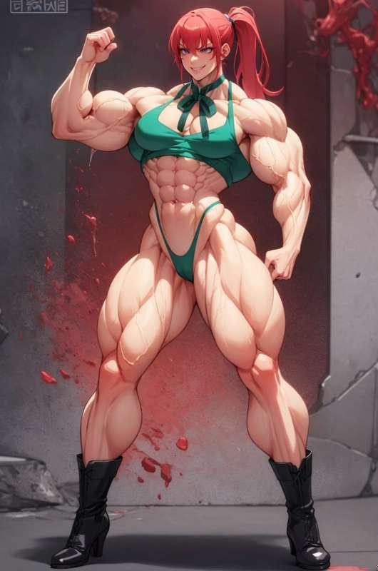 muscular female wrestler