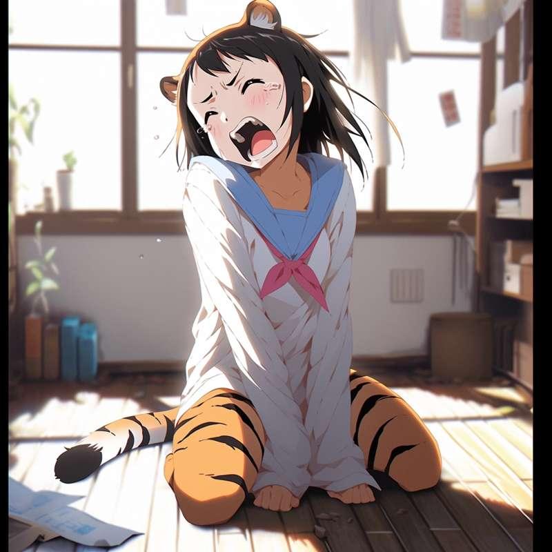Tiger TF by Onodera (Nise-koi) / Fox TF by Eru Chitanda(Hyouka)