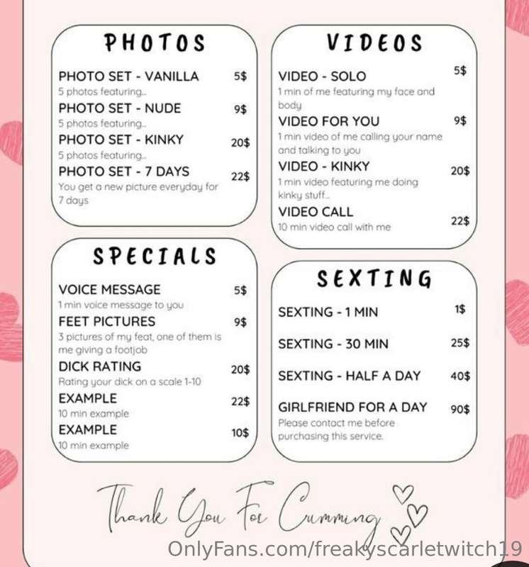 Message me what you want 🥵💦😘