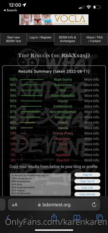 Had to retake this test for the first time in awhile 🤪