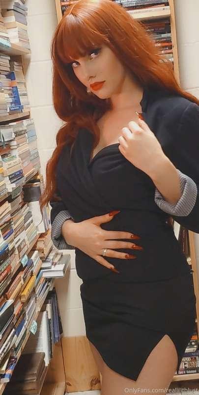Public library bookstore photoshoot