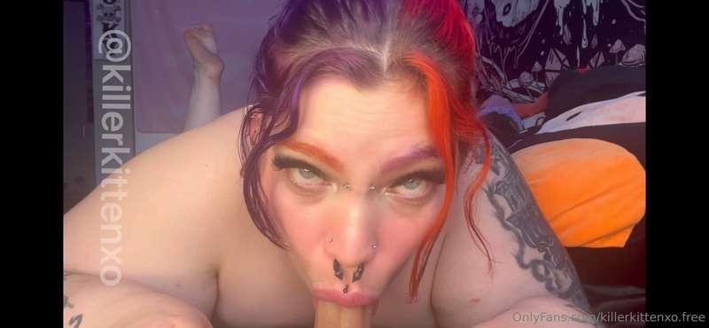 this adorable POV blowjob video is going up on @killerkitten..