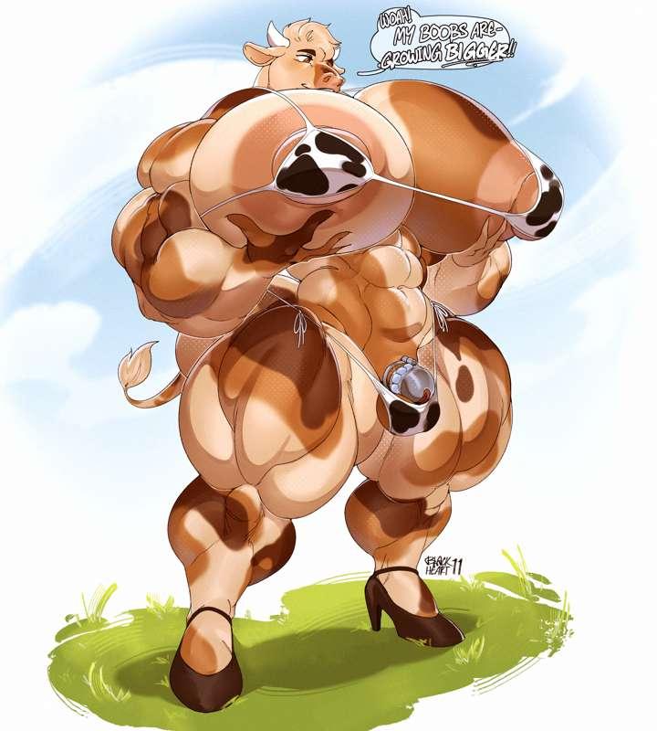 Hyper boobs cow | flat commission