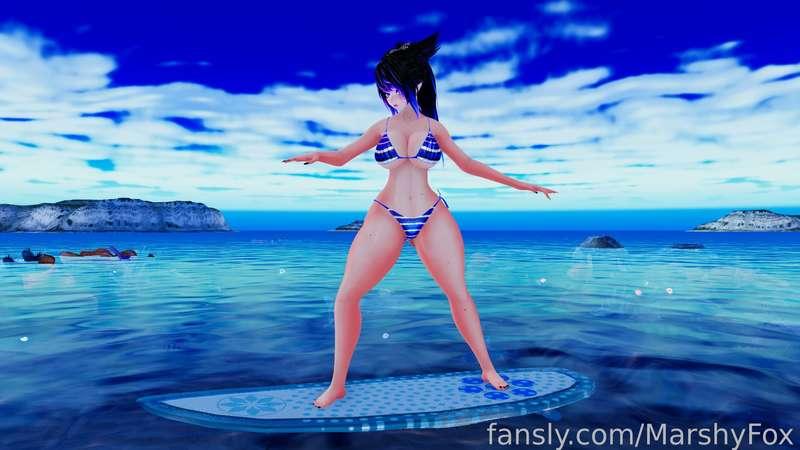 I had a lot of fun surfing today, though a bit lonely... would you like to join me next time?~

#expansion #beach #bikini #nsfw #lewd #lewdtuber #vtuber #bigtits #bigbutt #fyp #vr #hentai #anime
