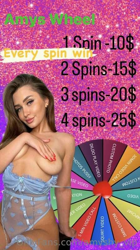 ❤️𝐄𝐕𝐄𝐑𝐘 𝐒𝐏𝐈𝐍 𝐖𝐈𝐍𝐆 ❤️
Win custom, Video Call , 999$ bundle an..