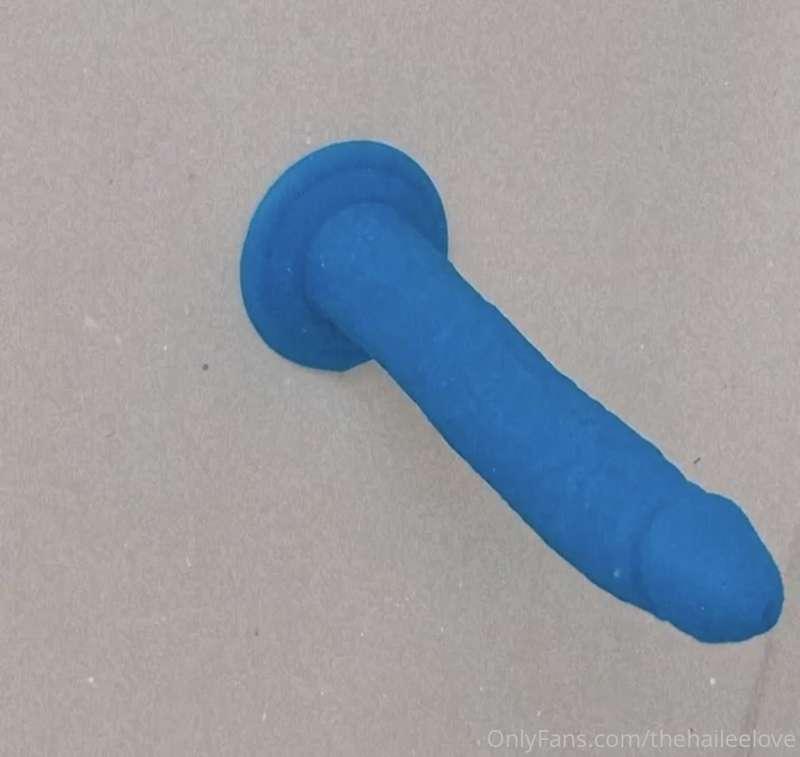 🚿 💦 🍆 WATCH me fuck my Blue Dildo! In shower 3 positions! Wa..