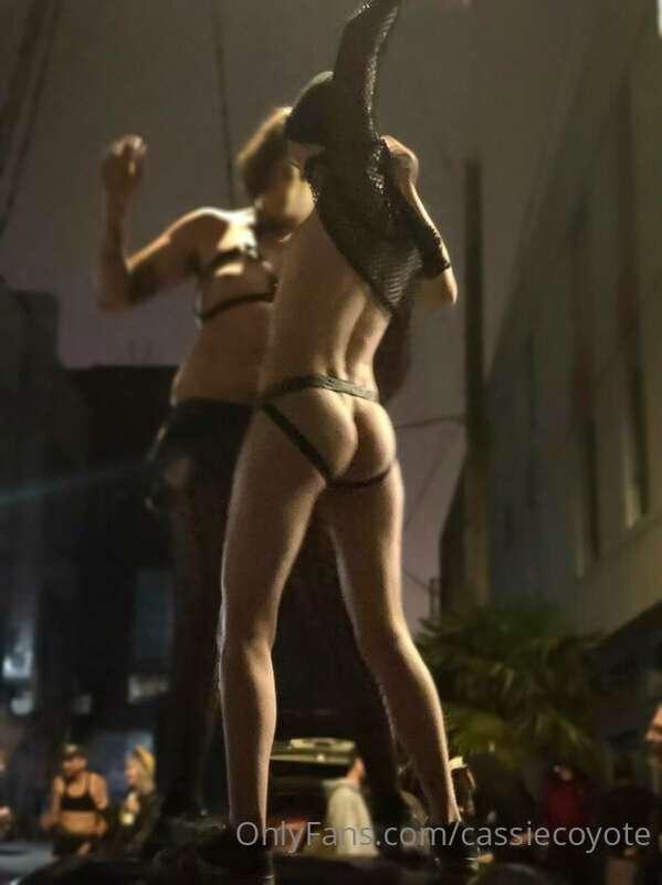 Dancing with my entire ass out in front of a huge crowd turn..