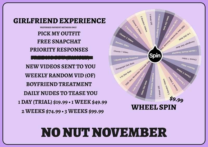 Wanna play a No Nut November game with me?Get 3 WEEKS of lim..