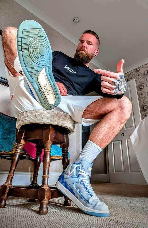 I want my trainers cleaned.Up to you how you do it. Use your..