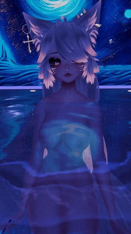 Good evening~ wanna join me in the pool? :3
