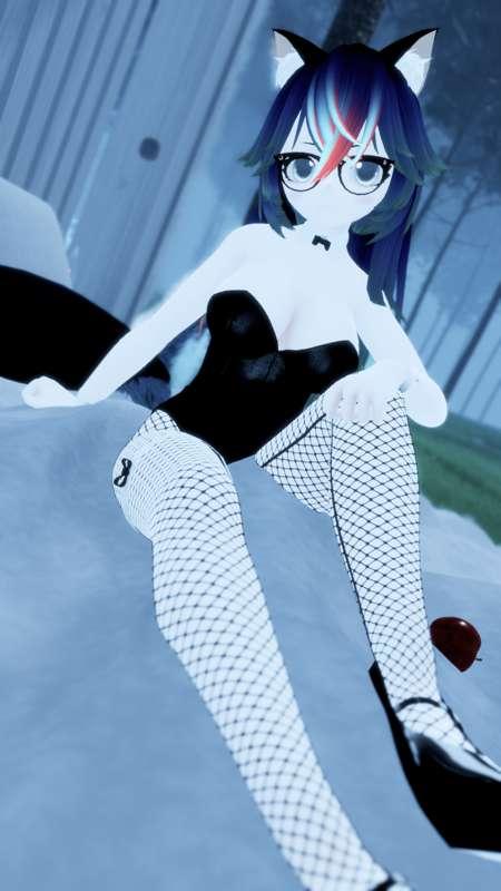 I'll drop a bunny suit pic here too, gotta show my bitty fans some luvins too 💙