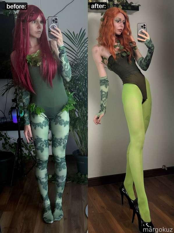 I want to show you the costume that originally got delivered to me…
wrong size, weird pieces, and nothing like the pictures online lol
before / after moment