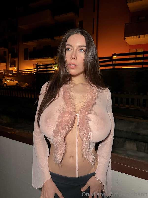 Do you like my sheer top?😈😏