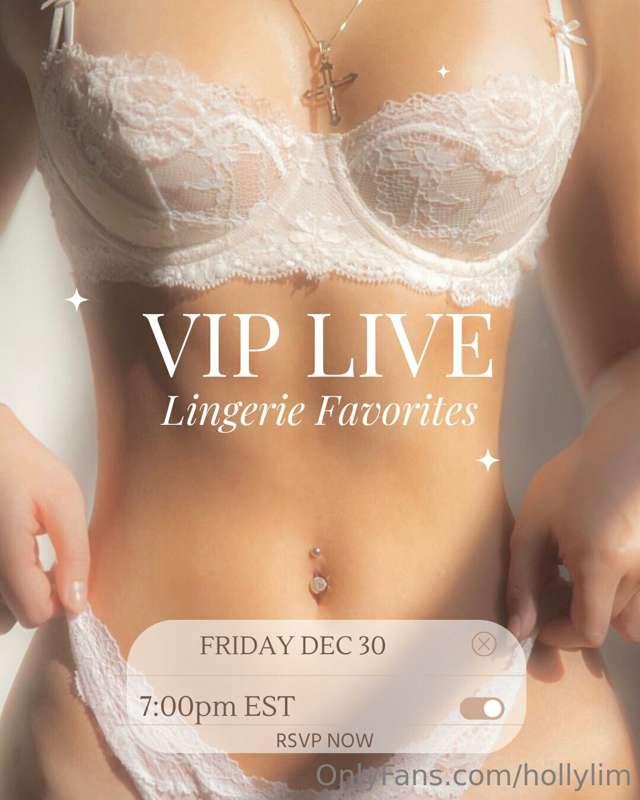 Going ***LIVE*** tomorrow for my VIPS Only Dec 30 at 7pm EST..