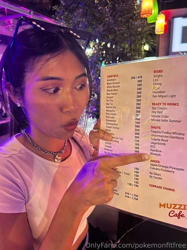 look what i found on the menu🙈
