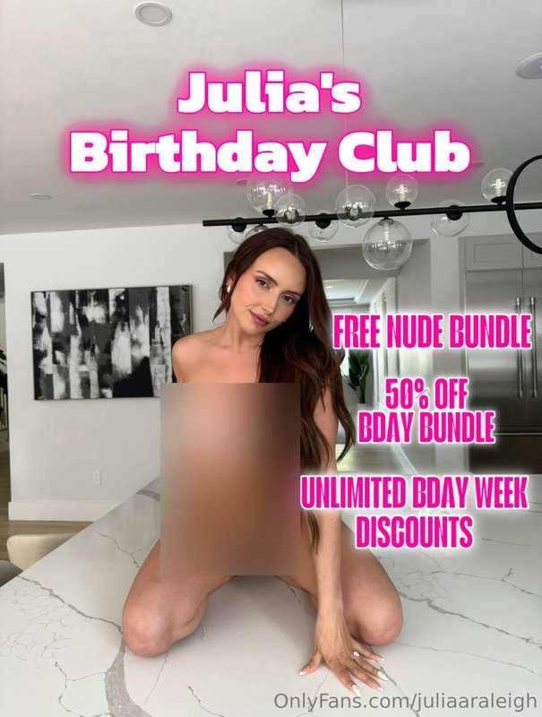 JULIA’S BIRTHDAY CLUB🎂👅🔞 LET THE CELEBRATIONS BEGIN… IT’S MY..