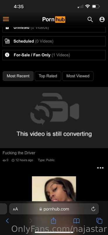 Well I posted the video on Pornhub 12 hours ago I thought it..