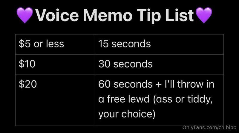 Voice memo Monday!!!!! Send your requests and I’ll send them..