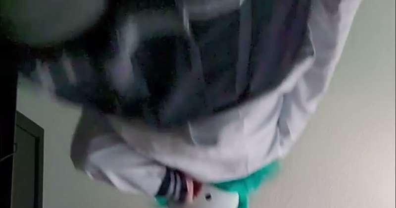 Giantess Schoolgirl walking in her dorm