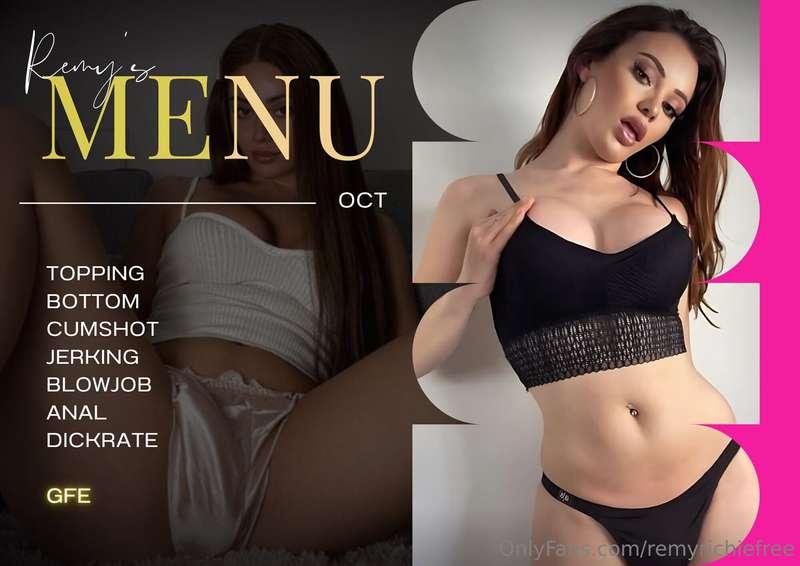 October Menu to make things even spicier! 🥵