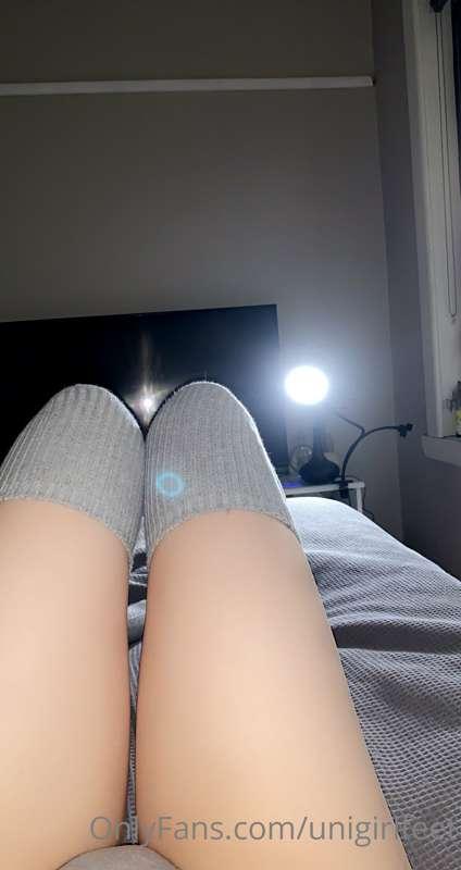 Thigh high socks all winter for me🖤🖤