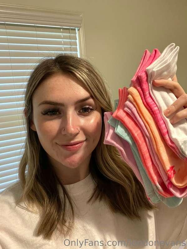 New socks to wear and sell. Do you want to sniff my dirty sw..