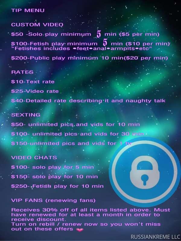 Updated tip menu 💓 tip to get started on any request you hav..