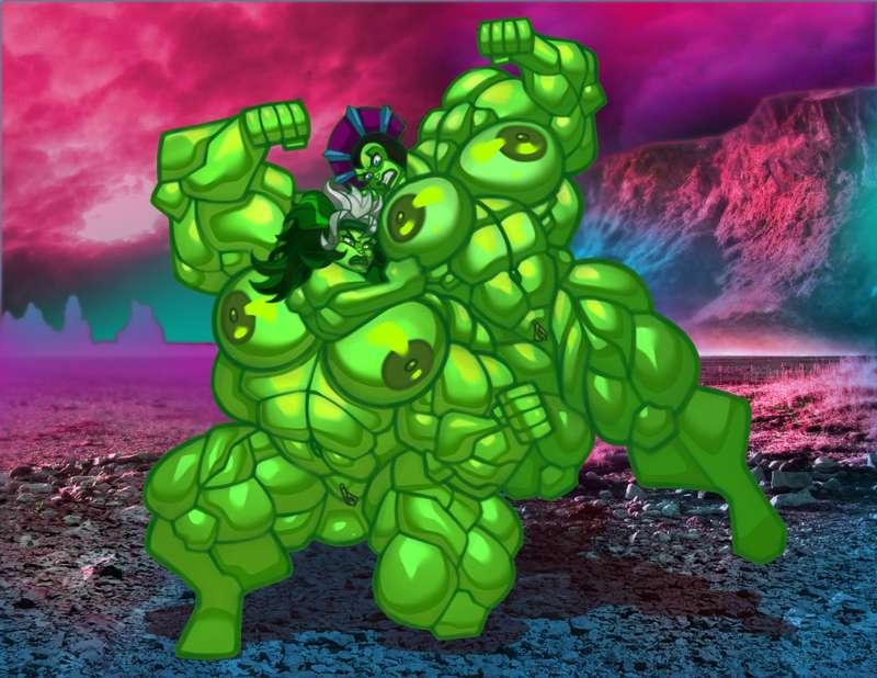 Rogue vs. Evil Lyn 5 She-Hulk version
