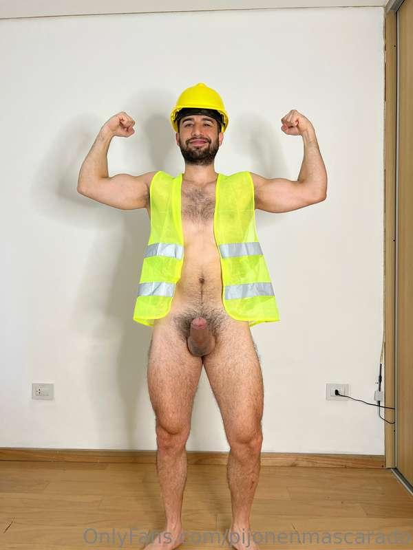 I like the idea of working in construction, like this, naked..
