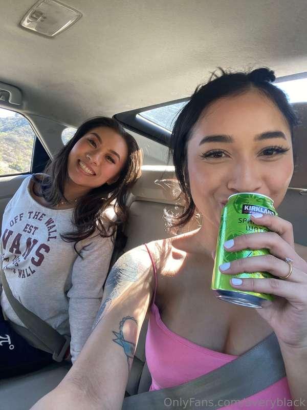 Me and @kimmyxkimm heading home after a scene 🥰
