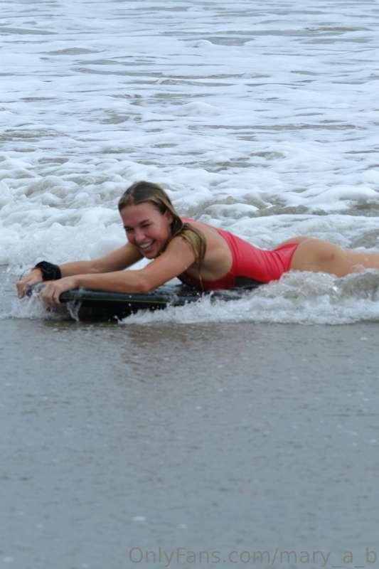 Happiest in the water... So I guess you could say I'm happie..